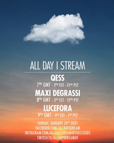 Flyer All Day I Stream con LUCEFORA