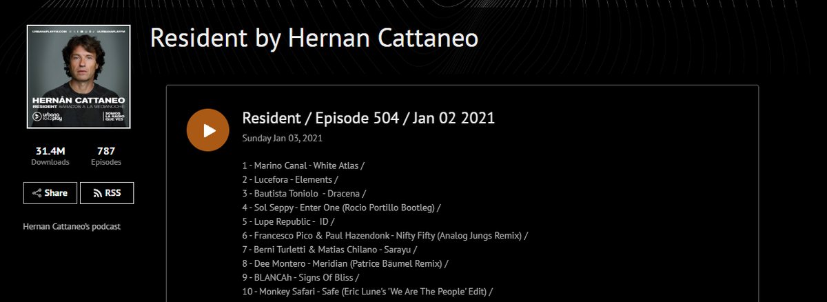 Captura de Resident por Hernan Cattaneo con LUCEFORA incluido